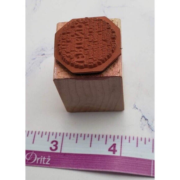 Friends Friendship Circler Small 1x1 Wood Mounted Rubber Block Stamp - Picture 3 of 7